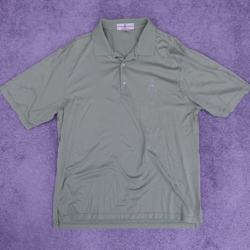 Fairway & Greene Shirt Mens Large Green Golf Polo Embroidered Logo 100% Cotton